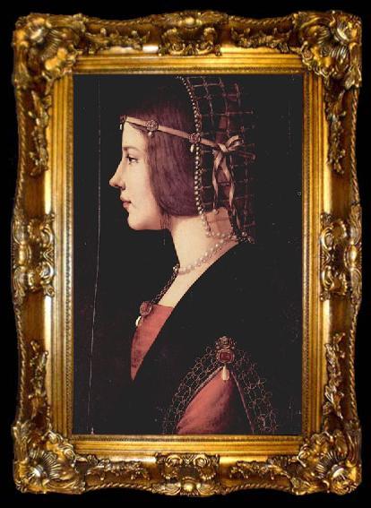 framed  PREDIS, Ambrogio de Portrait of a lady, ta009-2